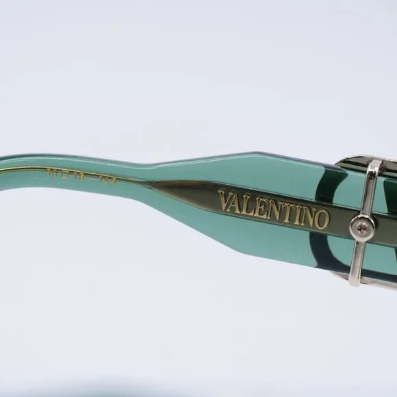 Valentino V-DUE VLS-103E Sunglasses Dark Green Cat Eye Frame, Green Lenses Valentino V-DUE VLS-103E Sunglasses Dark Green Cat Eye Frame  main image 3